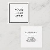 プロフェッショナルロカスタムゴ|シンプルとミニマリスト スクエア名刺 (正面/裏面)