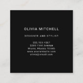 プロフェッショナルロカスタムゴ|シンプルとミニマリスト スクエア名刺 (裏面)