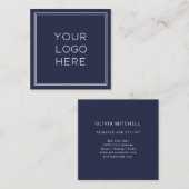 プロフェッショナルロカスタムゴ|シンプルとミニマリスト スクエア名刺 (正面/裏面)