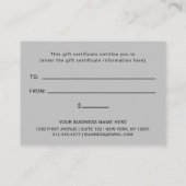 プロフェッショナルロカスタムゴ|シンプルギフト券 割引カード (裏面)