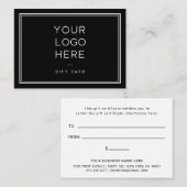 プロフェッショナルロカスタムゴ|シンプルギフト券 割引カード (正面/裏面)