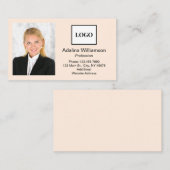 プロフェッショナルロゴとフォトベージュの追加 名刺 (正面/裏面)