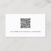 プロフェッショナルロゴの追加フォトQRコード 名刺 (裏面)