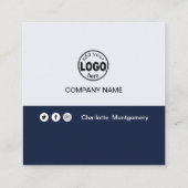 プロフェッショナルロゴの追加QRコードフォトカスタム スクエア名刺 (裏面)