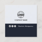 プロフェッショナルロゴの追加QRコード写真カスタムSq スクエア名刺 (裏面)