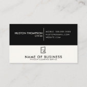 プロフェッショナルロゴウィンドウ清掃サービス 名刺 (裏面)