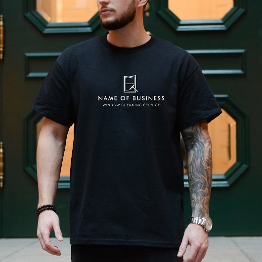 プロフェッショナルロゴウィンドウ清掃サービス Tシャツ