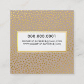 プロフェッショナルロゴエンブレムモダンクラフトフェイク金ゴールド スクエア名刺 (裏面)