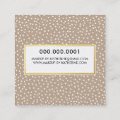 プロフェッショナルロゴエンブレムモダンクラフト金ゴールド白 スクエア名刺 (裏面)