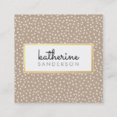 プロフェッショナルロゴエンブレムモダンクラフト金ゴールド白 スクエア名刺 (正面)