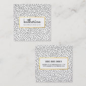 プロフェッショナルロゴエンブレムモダンブラックフェイク金ゴールド スクエア名刺 (正面/裏面)