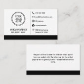 プロフェッショナルロゴソーシャルメディアのアイコン実在エスティティ 名刺 (正面/裏面)