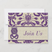プロフェッショナルロゴビジネスアメジスト渦巻き紫 招待状 (正面)
