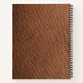 プロフェッショナルロゴブラウンレザーモノグラムビジネス ノートブック (裏面)