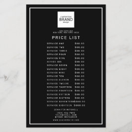 プロフェッショナルロゴブラック美しい価格サービス一覧 チラシ