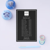 プロフェッショナルロゴブラック美しい価格サービス一覧 チラシ (シングル)