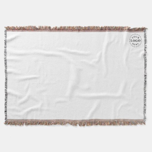 プロフェッショナルロゴブランケット – カスタムブランディング スローブランケット (正面)