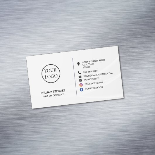 プロフェッショナルロゴミニマルなソーシャルメディアWebサイト マグネット名刺 (インサイチュ)