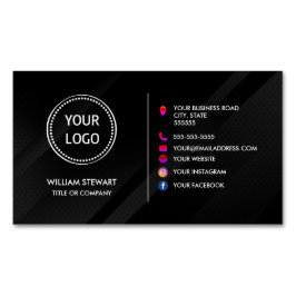 プロフェッショナルロゴミニマルなソーシャルメディアWebサイト マグネット名刺