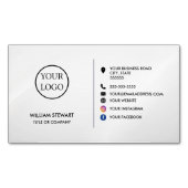 プロフェッショナルロゴミニマルなソーシャルメディアWebサイト マグネット名刺 (正面)