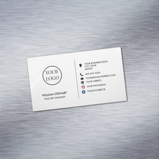 プロフェッショナルロゴミニマルなソーシャルメディアWebサイト マグネット名刺 (インサイチュ)