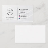 プロフェッショナルロゴミニマルなソーシャルメディアWebサイト 名刺 (正面/裏面)