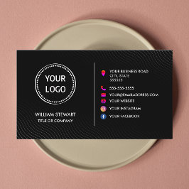 プロフェッショナルロゴミニマルなソーシャルメディアWebサイト 名刺