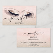 プロフェッショナルロゴメイクアップアーティストファッショングリッター 名刺 (正面/裏面)