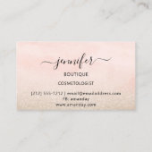 プロフェッショナルロゴメイクアップアーティストファッショングリッター 名刺 (裏面)