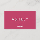 プロフェッショナルロゴモダンミニマリストホットピンク 名刺 (裏面)