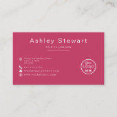 プロフェッショナルロゴモダンミニマリストホットピンク 名刺 (正面)