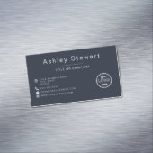 プロフェッショナルロゴモダンミニマルネイビーブルー マグネット名刺 (インサイチュ)