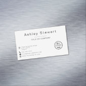 プロフェッショナルロゴモダンミニマル白シンプル マグネット名刺 (インサイチュ)