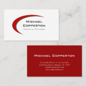 プロフェッショナルロゴ名刺赤線プラチナ 名刺 (正面/裏面)