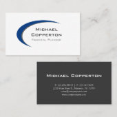 プロフェッショナルロゴ名刺青の曲線 名刺 (正面/裏面)