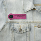 プロフェッショナルロゴ従業員深いレッドメタリック 名札 (インサイチュ)