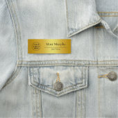 プロフェッショナルロゴ従業員IDフェイク金ゴールド 名札 (インサイチュ)