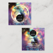 プロフェッショナルロゴ爪、 ネイル美しいヘアグラムホログラフ スクエア名刺 (正面/裏面)