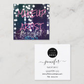 プロフェッショナルロゴ爪、 ネイル美しいヘアフィルムメーカー スクエア名刺 (正面/裏面)