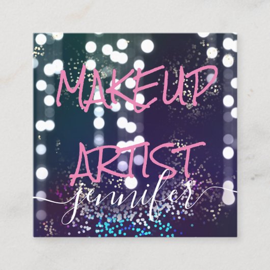 プロフェッショナルロゴ爪、 ネイル美しいヘアフィルムメーカー スクエア名刺 (正面)