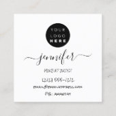 プロフェッショナルロゴ爪、 ネイル美しいヘアフィルムメーカー スクエア名刺 (裏面)