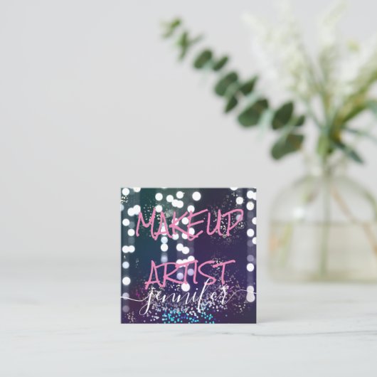 プロフェッショナルロゴ爪、 ネイル美しいヘアフィルムメーカー スクエア名刺 (スタンド正面)