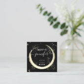 プロフェッショナルロゴ爪、 ネイル美しいヘアブラック金ゴールド スクエア名刺 (スタンド正面)