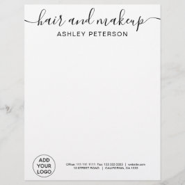 プロフェッショナルロゴ白黒シンプルタイポグラフィ レターヘッド