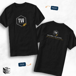 プロフェッショナルロゴ電気技師電気サービス Tシャツ