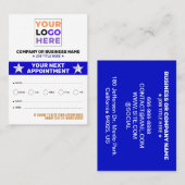 プロフェッショナルロゴ、バルクモダンアポイントメントカード 予約カード (正面/裏面)