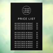 プロフェッショナルロゴ ビジネス窓用シール 価格リスト ウィンドウサイン (シート3)