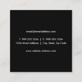 プロフェッショナルロゴ – フェイクゴールドフォイル名刺 スクエア名刺 (裏面)