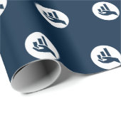 プロフェッショナルロゴ（白と青） ラッピングペーパー (ロールコーナー)