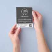 プロフェッショナルロゴQRコードビジネステンプレートフライヤー チラシ (手)